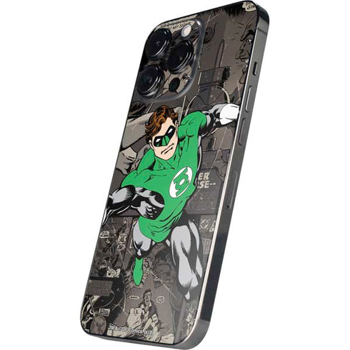 DC Comics Green Lantern Vintage Action Pose Pattern iPhone 14 Pro Skin